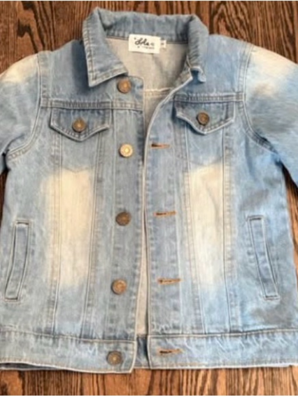 Lola + The Boys Light Wash Denim Jacket - Pale Blue